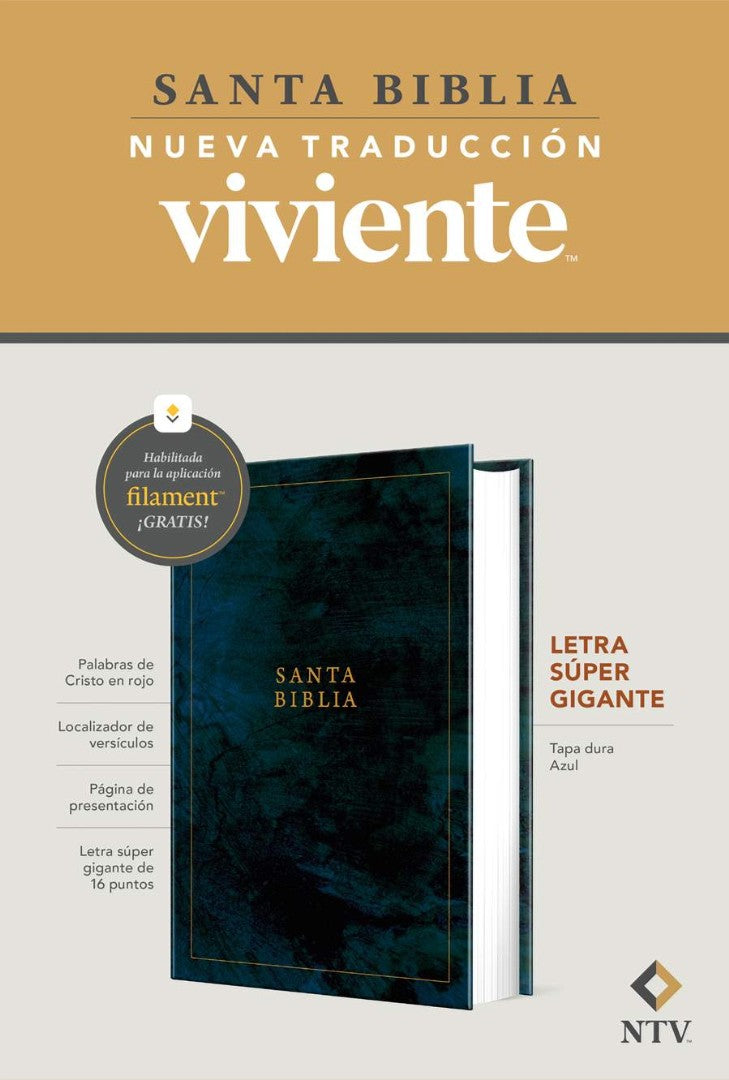 Biblia Letra Súper Gigante NTV, Con Filament - Re-vived