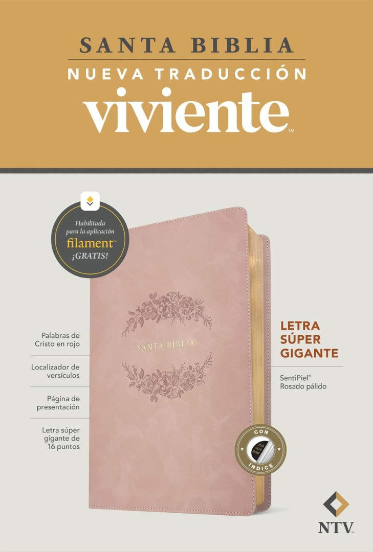 Biblia Letra Súper Gigante NTV, Con Filament - Re-vived