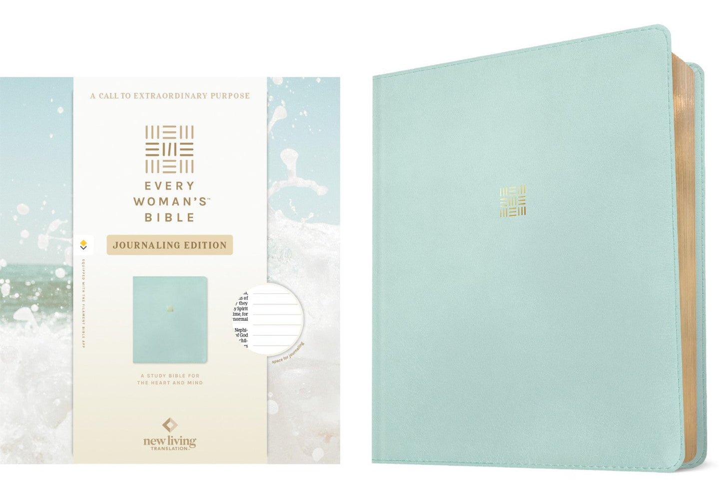 NLT Every Woman's Bible, Journaling Edition, Seafoam Blue - Re-vived