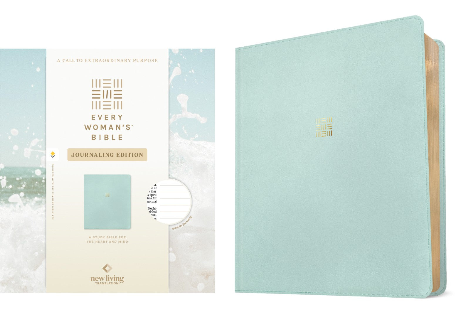 NLT Every Woman's Bible, Journaling Edition, Seafoam Blue - Re-vived