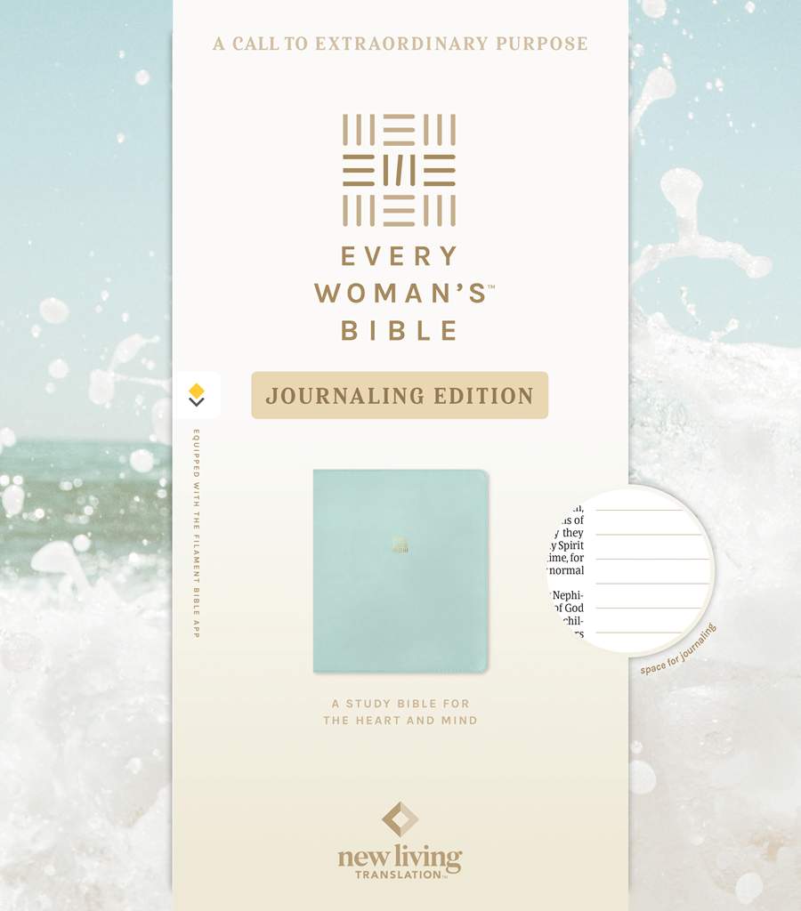 NLT Every Woman's Bible, Journaling Edition, Seafoam Blue - Re-vived
