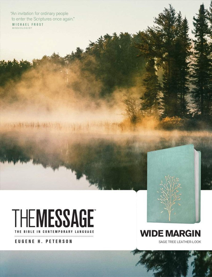The Message Wide Margin Bible, Sage Tree - Re-vived