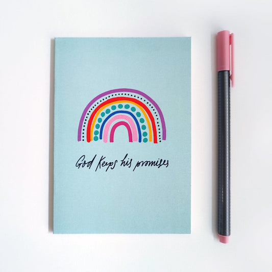 Rainbow Promises - A6 Recycled Notebook - Re-vived
