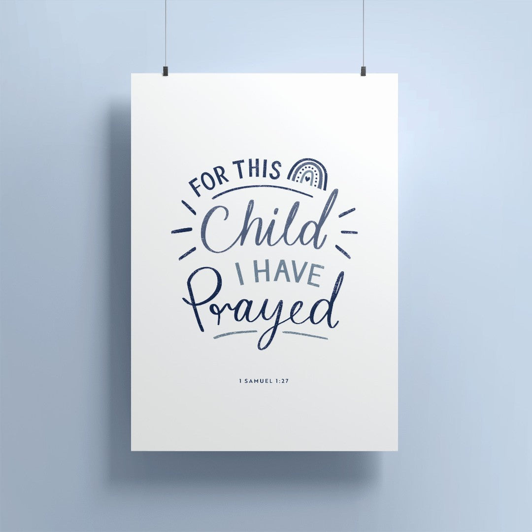 For This Child I Prayed A5 Print - Re-vived
