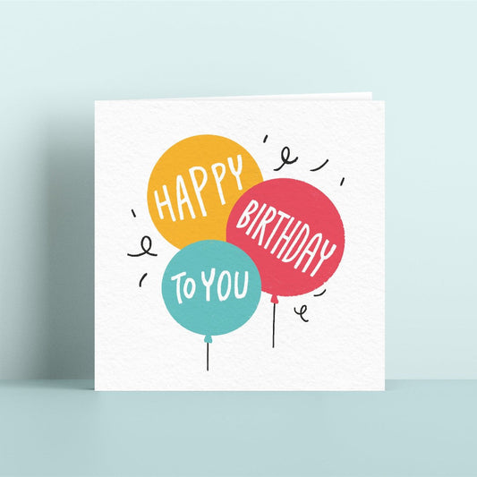 Birthday Balloons Card - Re-vived