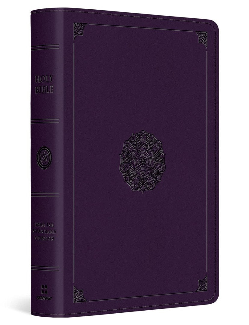 ESV Large Print Bible, Trutone, Lavender, Emblem Design