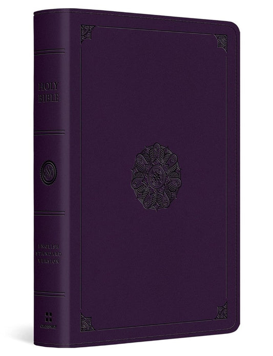 ESV Large Print Bible, Trutone, Lavender, Emblem Design