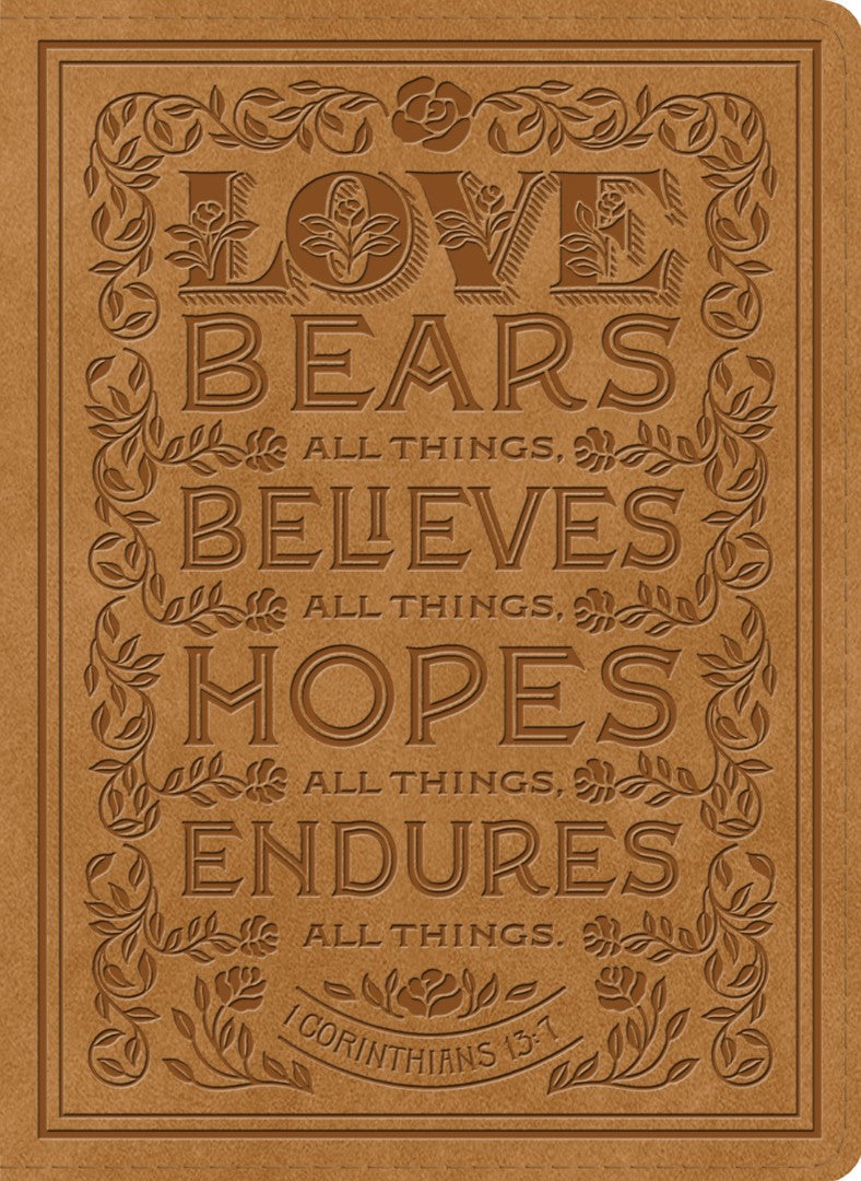 ESV Single Column Journaling Bible, Trutone, Nubuck Caramel