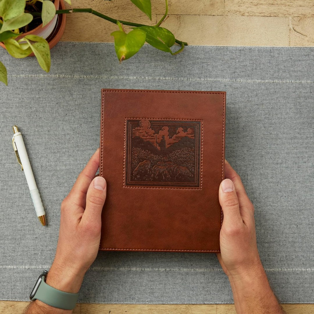 NKJV New Testament, Tracing Edition, Brown - Re-vived