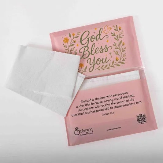Tissues - God Bless You Dove & Cross (Pack of 30)