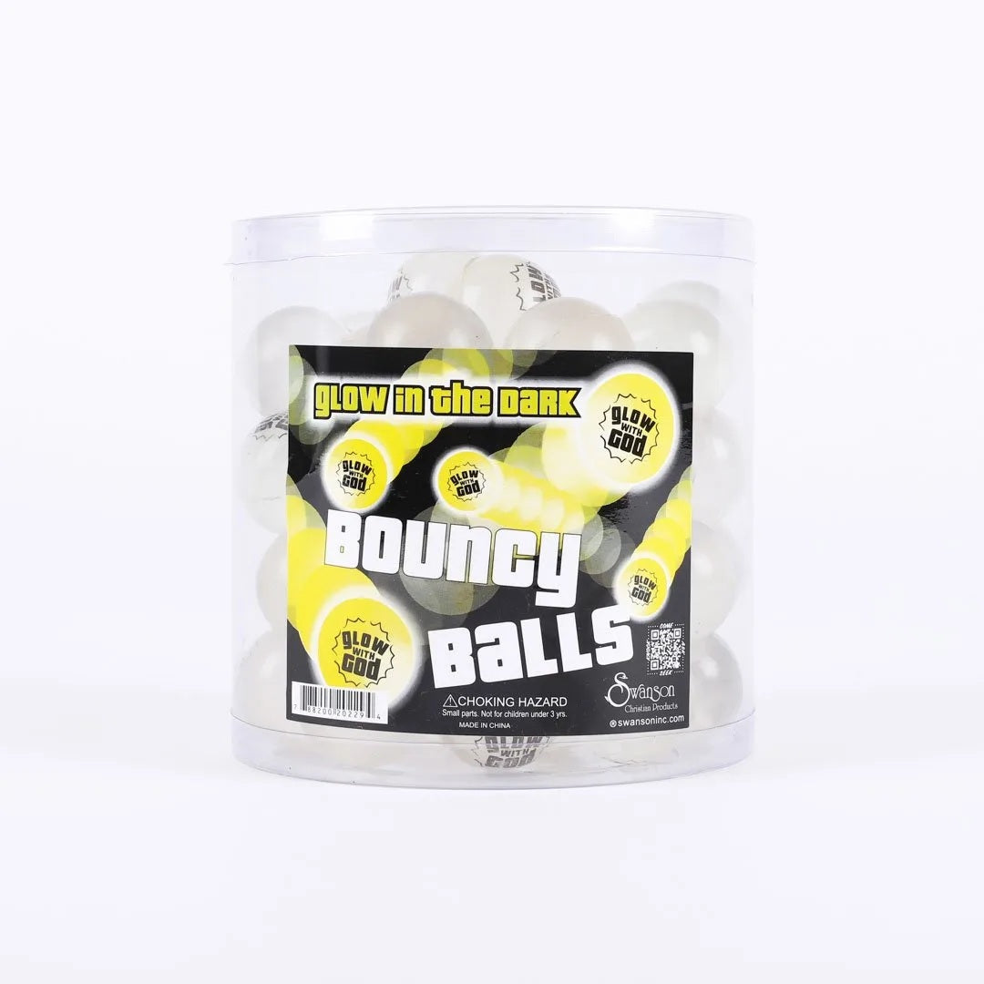 Glow With God Bounce Balls - Glow in the Dark (Pack of 48)