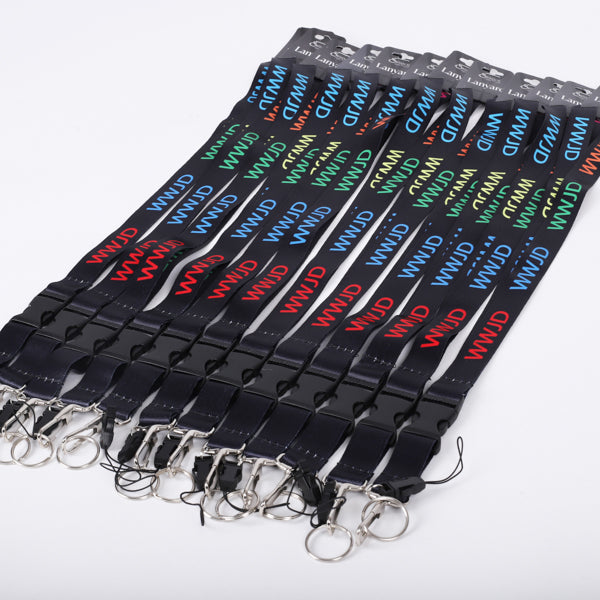 Lanyard WWJD Multi-Colour (Pack of 12)