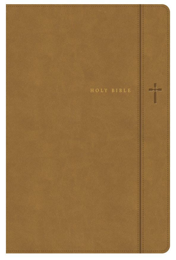 KJV Large Print Thinline Bible, Camel Leathertouch