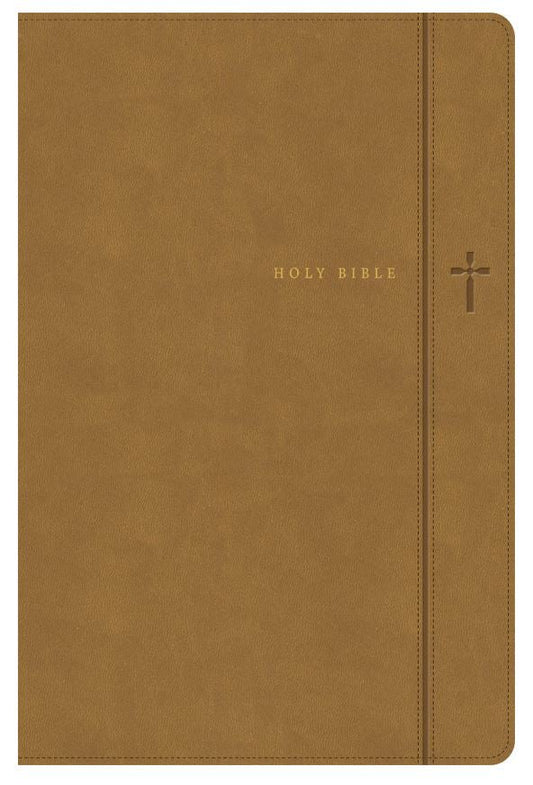 KJV Large Print Thinline Bible, Camel Leathertouch