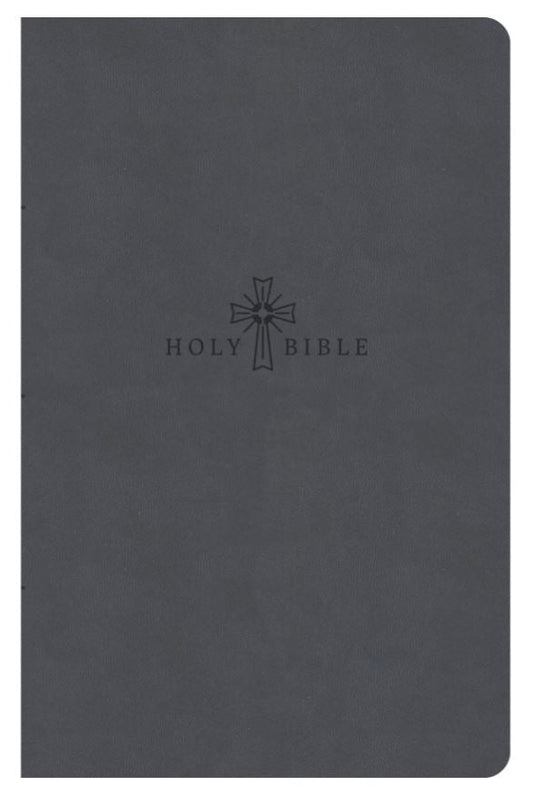 KJV Premium Gift Bible, Charcoal Leathertouch
