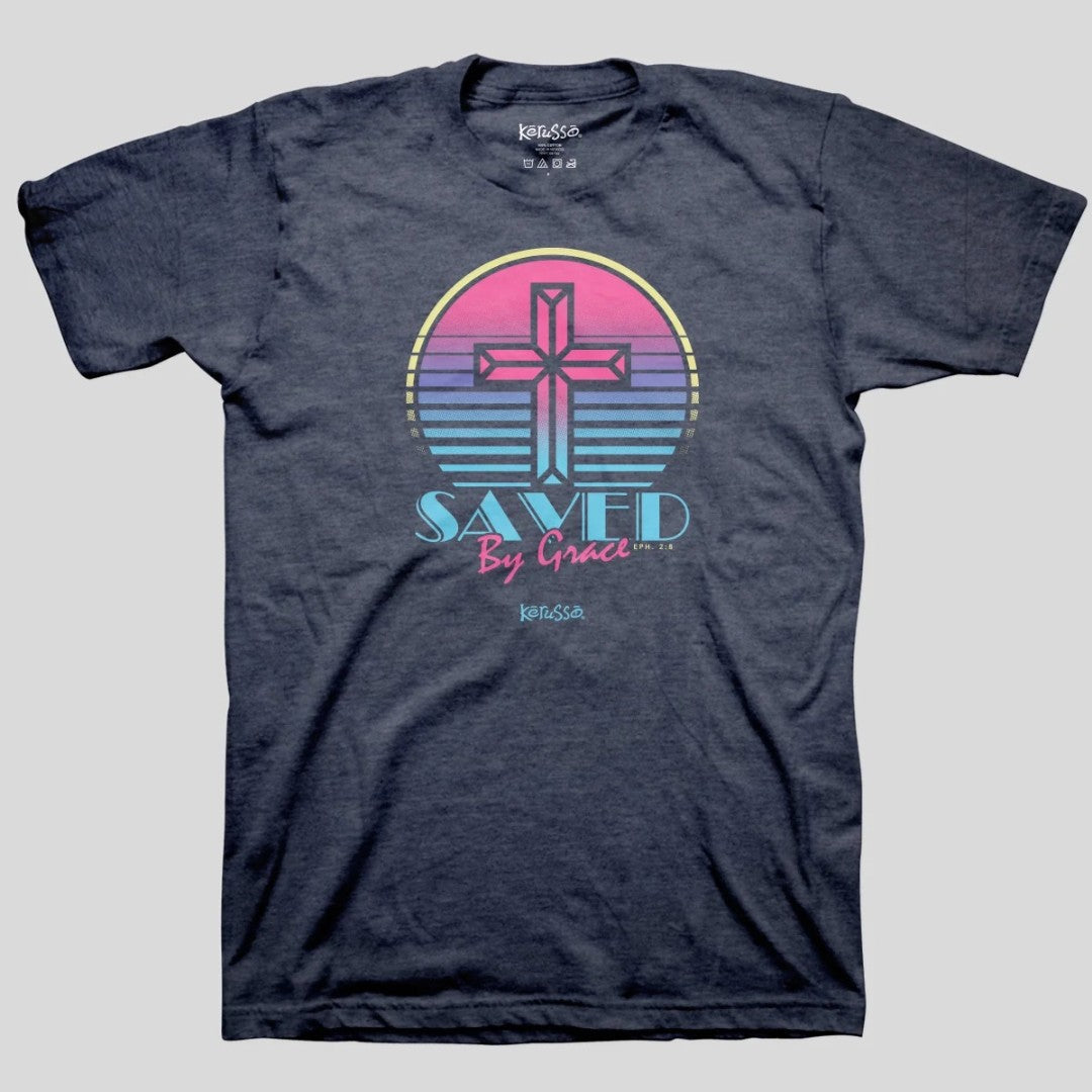 Saved By Grace Cross T-Shirt Small