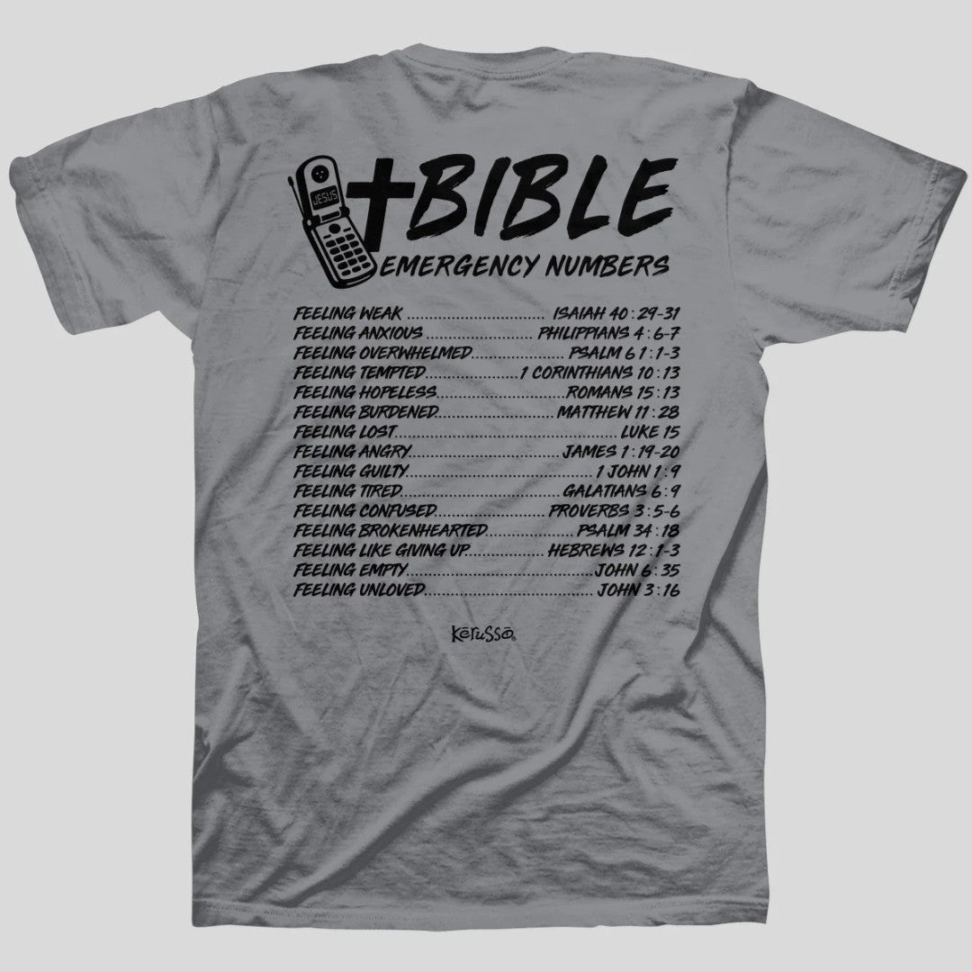 Bible Emergency Numbers T-Shirt 3XL