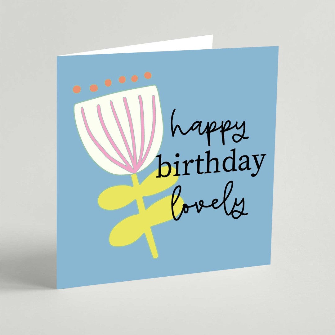 Happy Birthday (Blue) Greeting Card