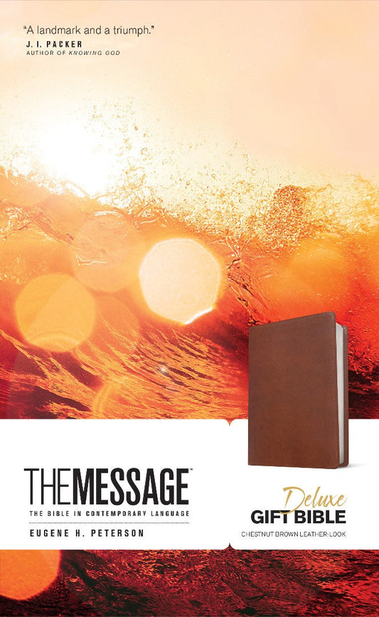 Message Deluxe Gift Bible, Chestnut Brown