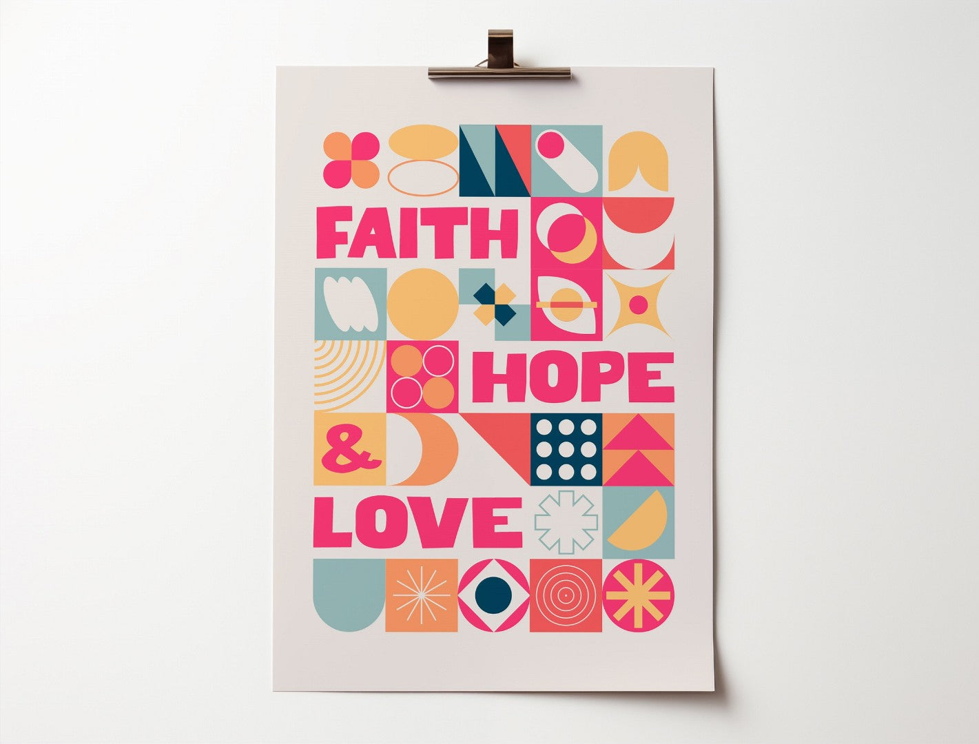 Faith Hope And Love A3 Poster