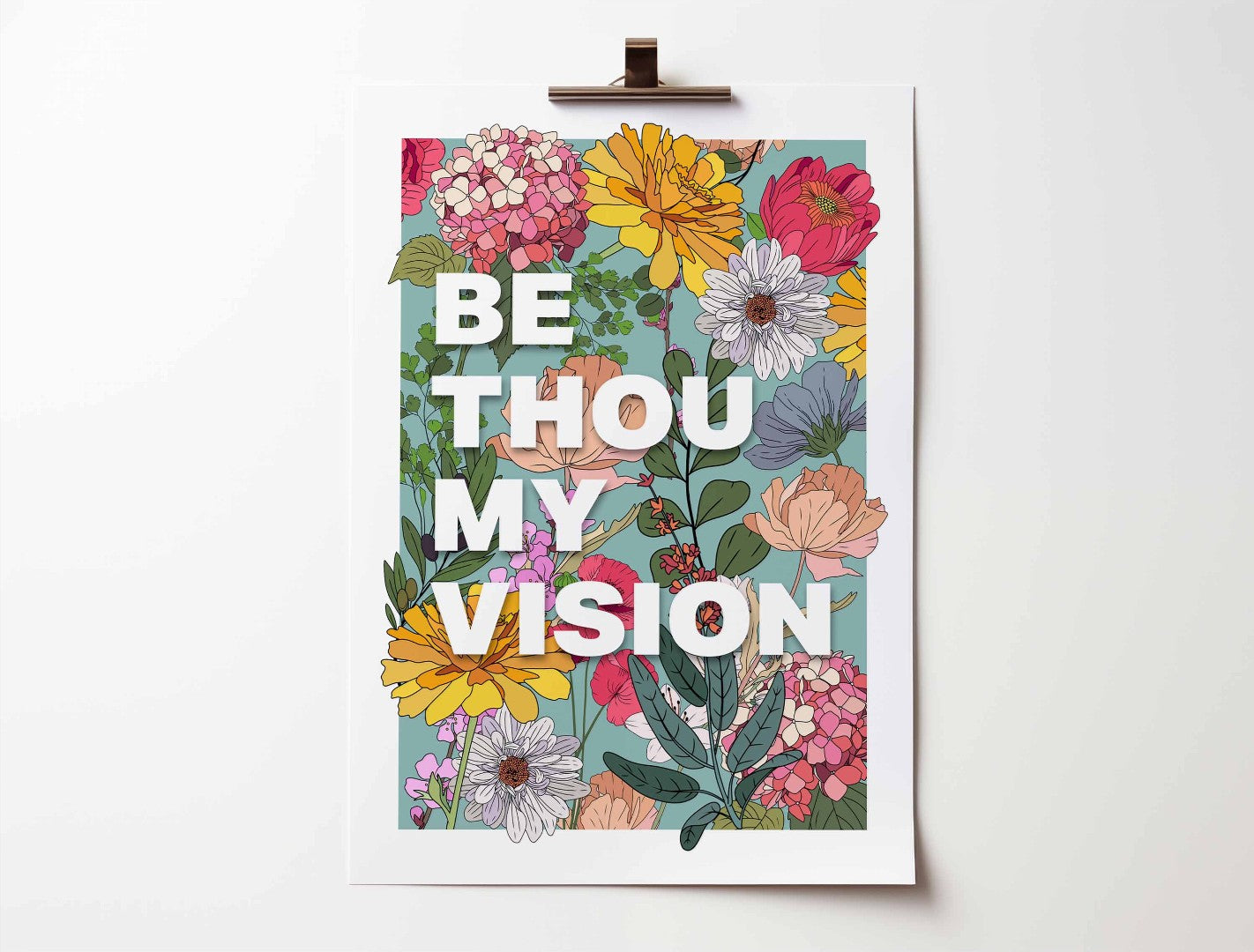 Be Thou My Vision Floral A3 Poster