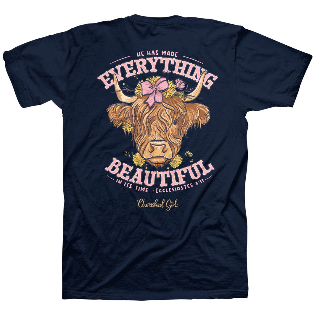Highland Cow Cherished Girl T-Shirt 3XL