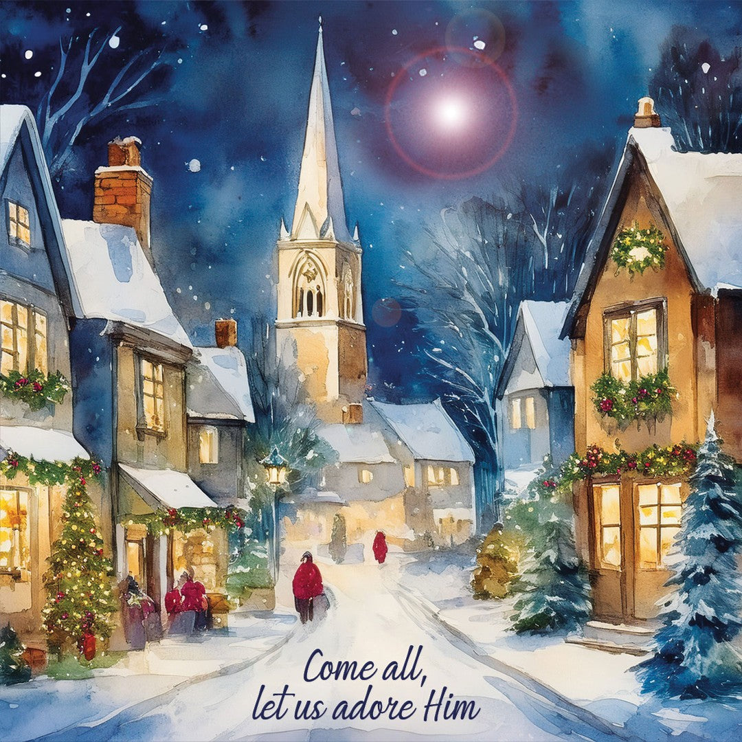 O Come, Let Us Adore Him Christmas Cards (Pack Of 10)