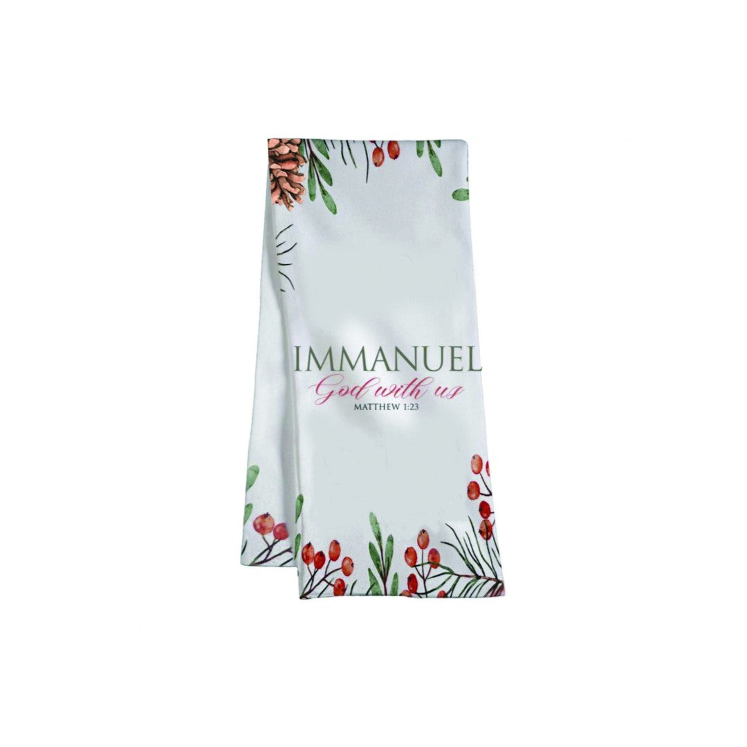 Immanuel God With Us Tea Towel - 100% Cotton