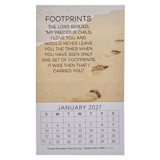 2027 Mini Magnet Calendar: Footprints