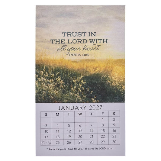 2027 Mini Magnet Calendar: Trust In The Lord