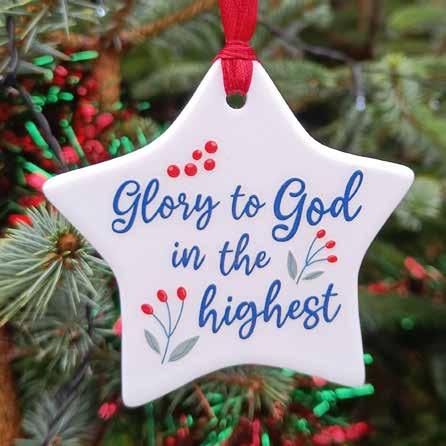 Mini Ceramic Tree Decoration: Glory To God