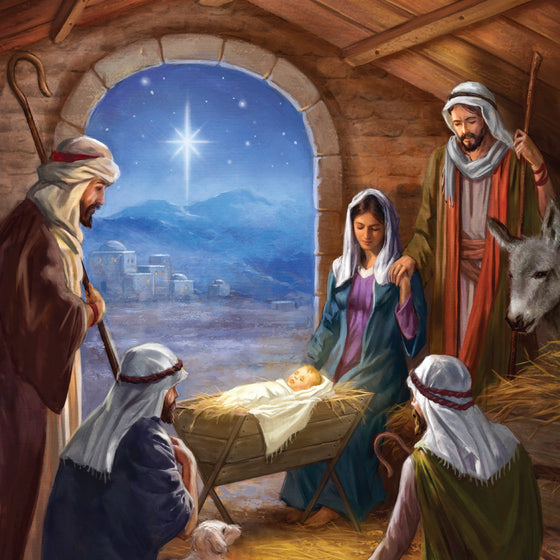 Compassion Charity Christmas Cards Mini: Stable Scene (10Pk)