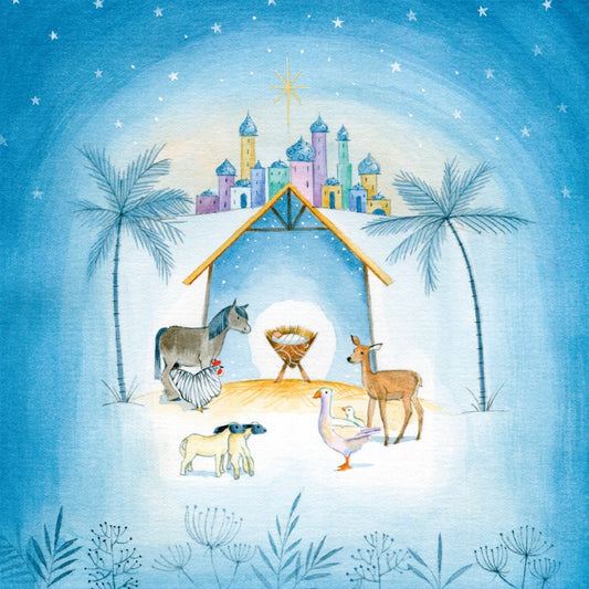 Compassion Charity Christmas Cards: Around The Manger (10 Pa