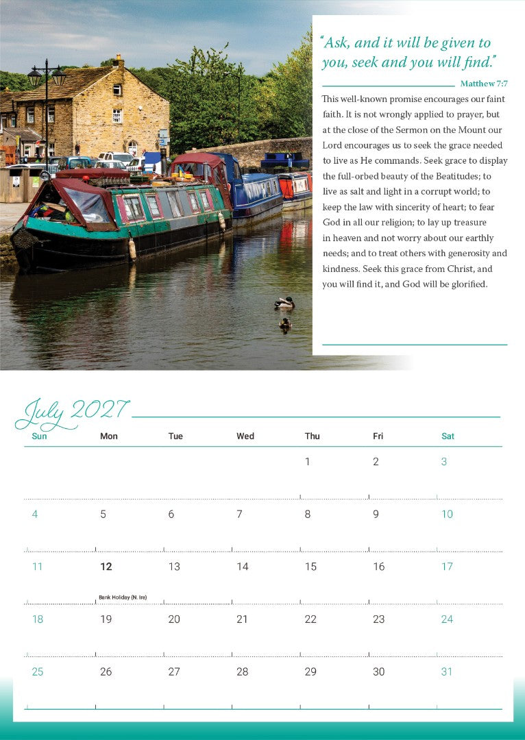 2027 Mini Wall Calendar: Words Of Reflection