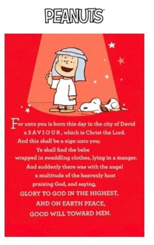 Christmas Boxed Cards: Peanuts - For Unto You (Pack Of 16)