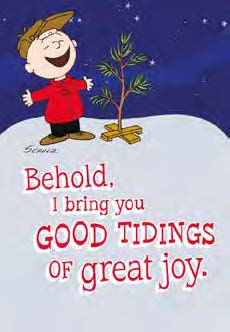 Christmas Boxed Cards: Peanuts Good Tidings (Pack Of 16)