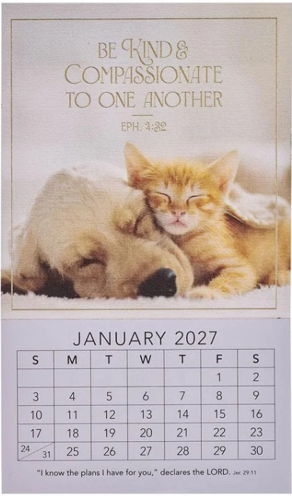 2027 Mini Magnet Calendar: Be Kind