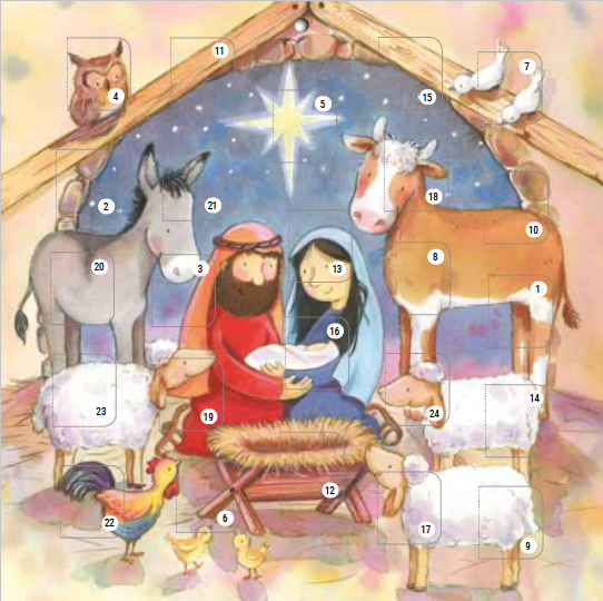 Advent Calendar Square: In A Stable