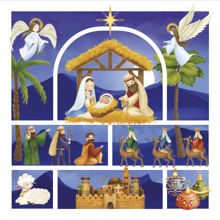 Compassion Charity Christmas Cards: Cute Nativity (10 Pack)