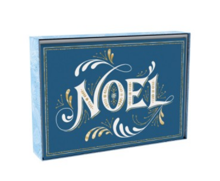Christmas Boxed Cards: Blue Noel (Pack Of 16)
