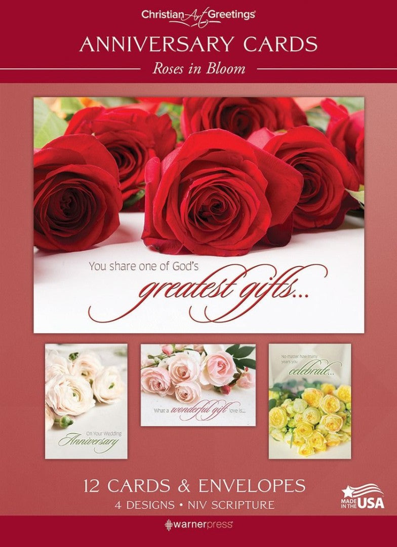 Roses in Bloom Boxed Cards (Pack of 12)