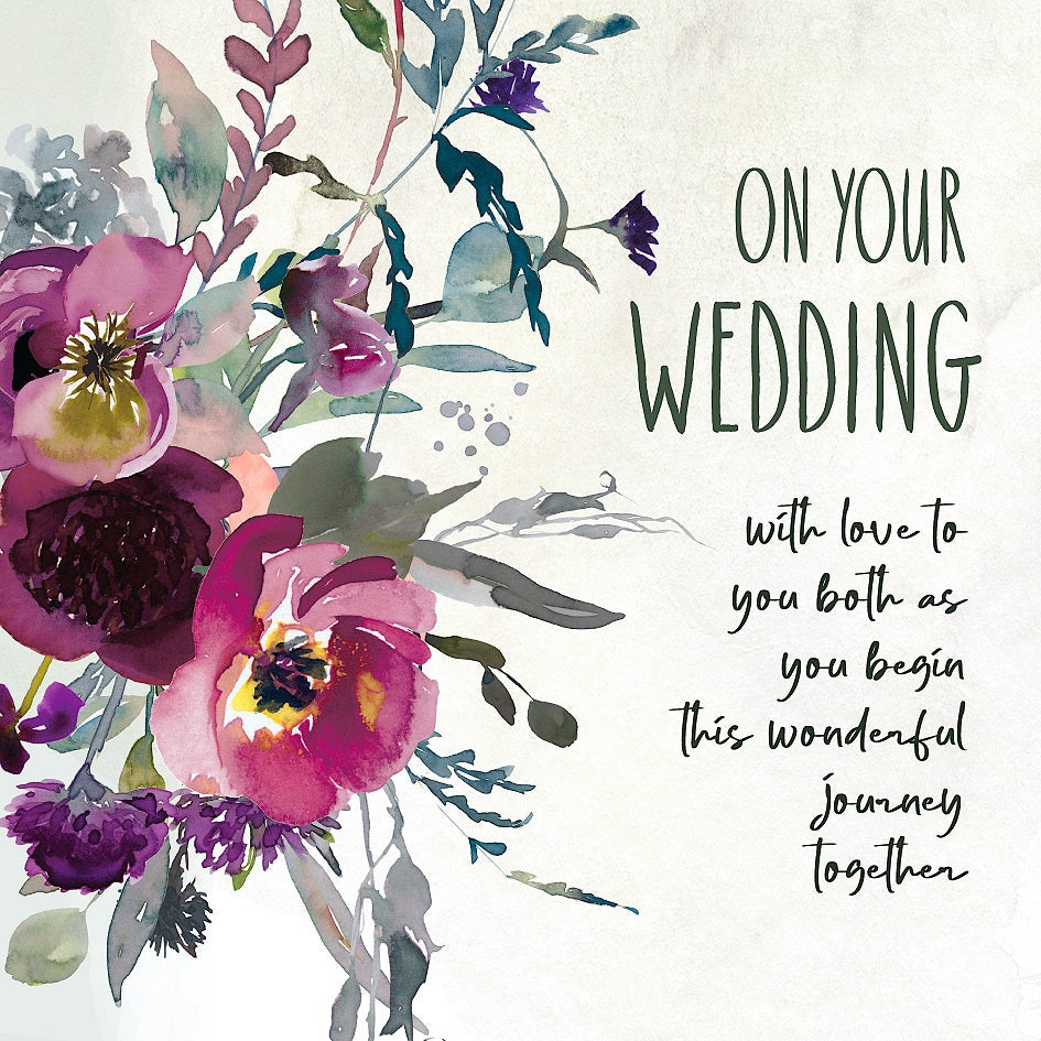 Mulberry Wedding Greetings Card