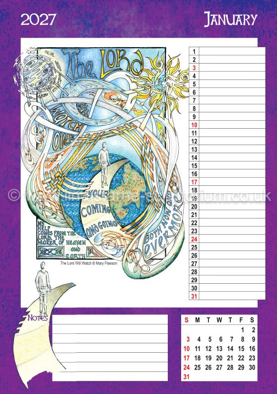 2027 Scriptorium Art Wall Calendar
