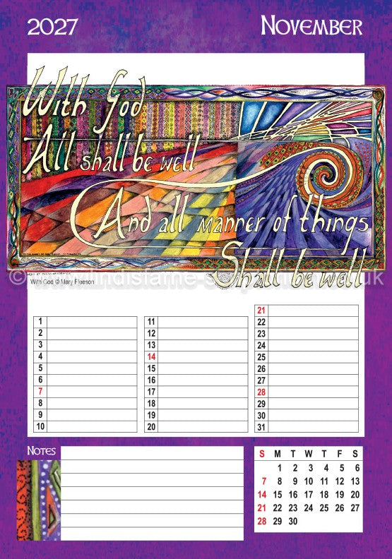 2027 Scriptorium Art Wall Calendar