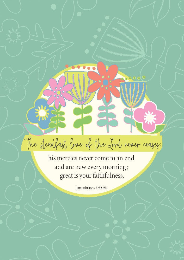 Great Is Your Faithfulness Postcard  - Pack Of 12