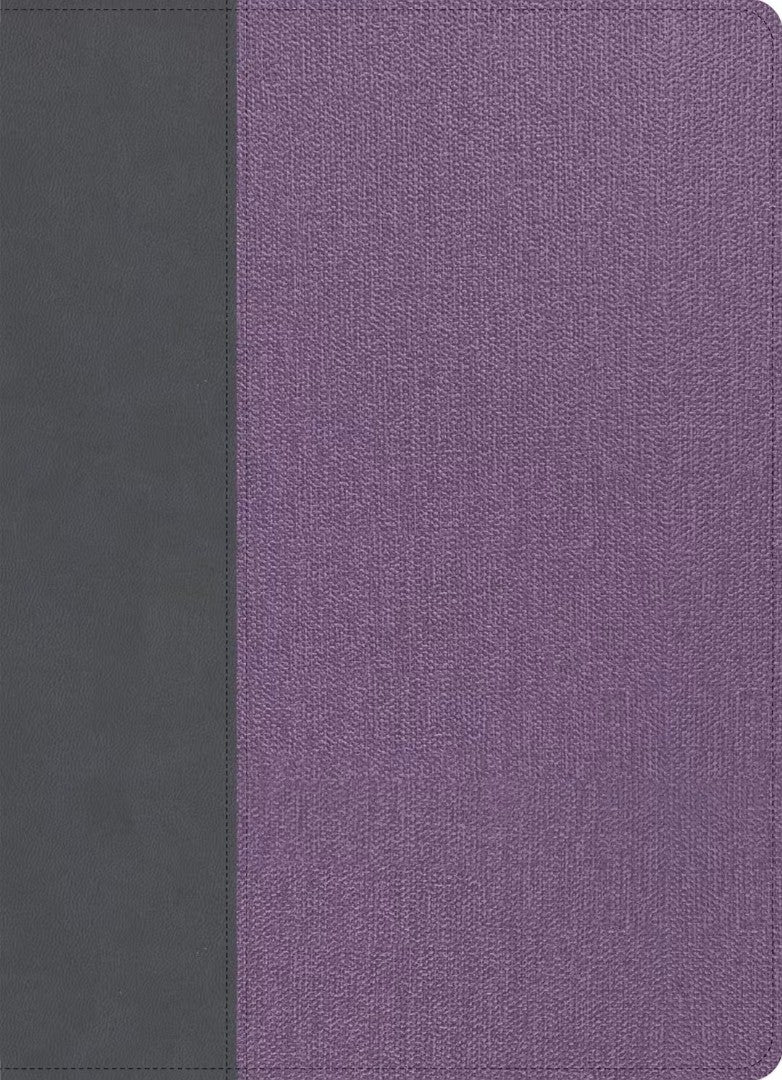 CSB Study Bible, Large Print, Gray/Lavender, Indexed