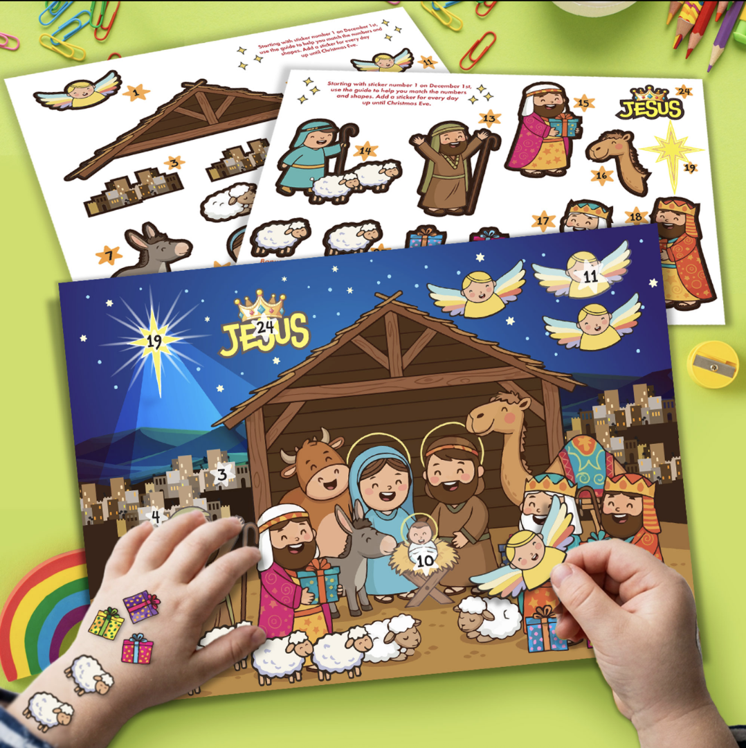 The Nativity Story Advent Sticker Sheet