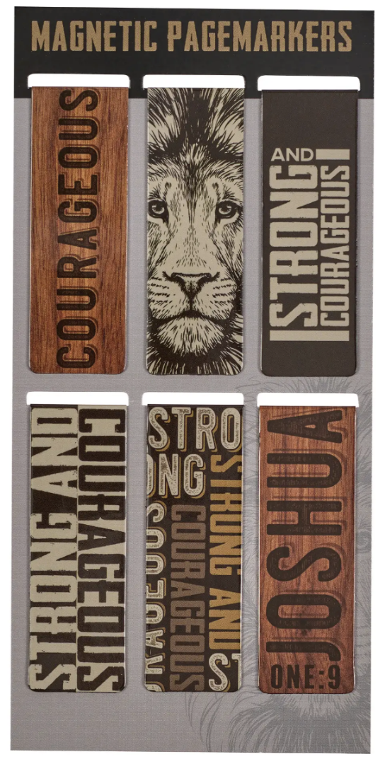 Strong And Courageous Magnetic Bookmark Set