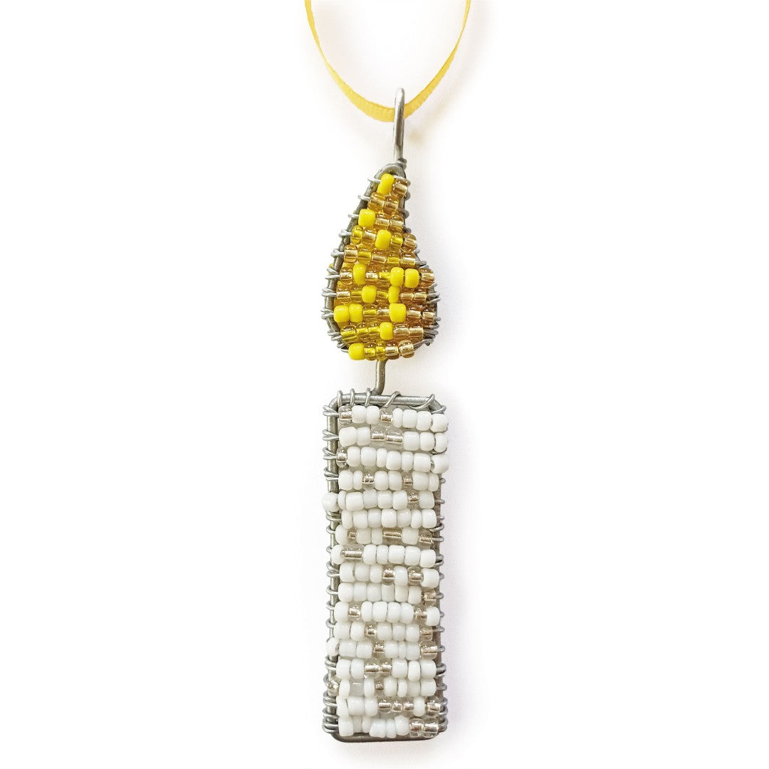 Beaded Candle Handmade Christmas Decoration