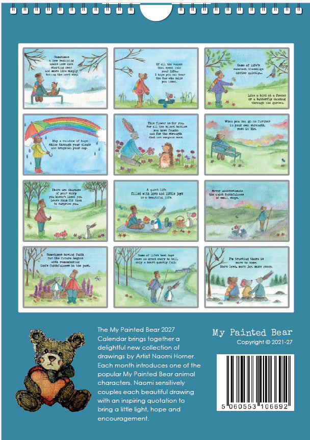 My Painted Bear Annual Wall Calendar 2027